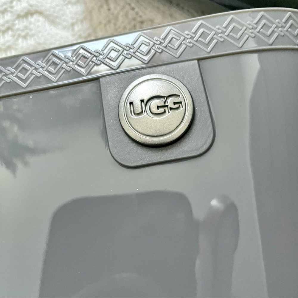 UGG Sienna Gray Rain Boots Waterproof Rubber Mid-Calf Boots Size 9 - Picture 3 of 7
